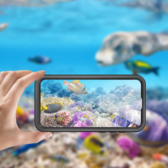 IP68 Waterproof Case for Samsung Galaxy A55 5G, Redpepper, black