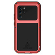 Love Mei Case for Huawei P30 Pro, armored with glass, red / black