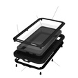 Love Mei Case for Samsung Galaxy S22, armored with glass, black