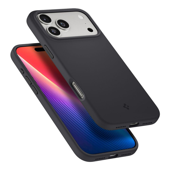 Spigen Case for iPhone 17 Pro Max, Silicone Fit MagSafe, Black