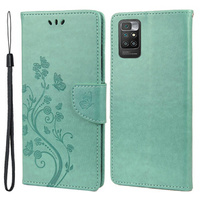 Flip case for Xiaomi Redmi 10, Butterfly, green