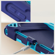 Children's case for Lenovo Tab M11, armored with strap, navy blue / green