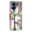 Flip case for Xiaomi Redmi 13C / Poco C65, Wallet, tree of life, white