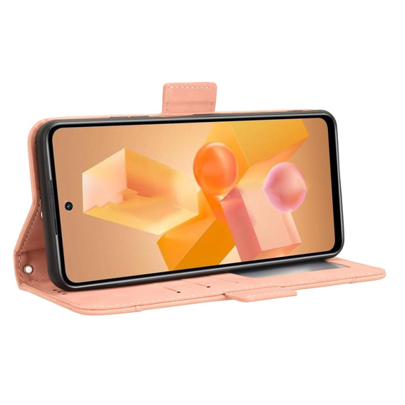 Flip case for Infinix Hot 40i, Card Slot, pink