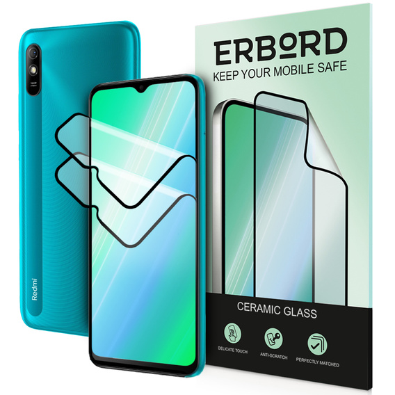 2x Ceramic ERBORD Hybrid Glass for Xiaomi Redmi 9A / 9C