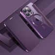 Flip case for iPhone 15 Pro, RFID Wallet MagSafe CamShield, purple