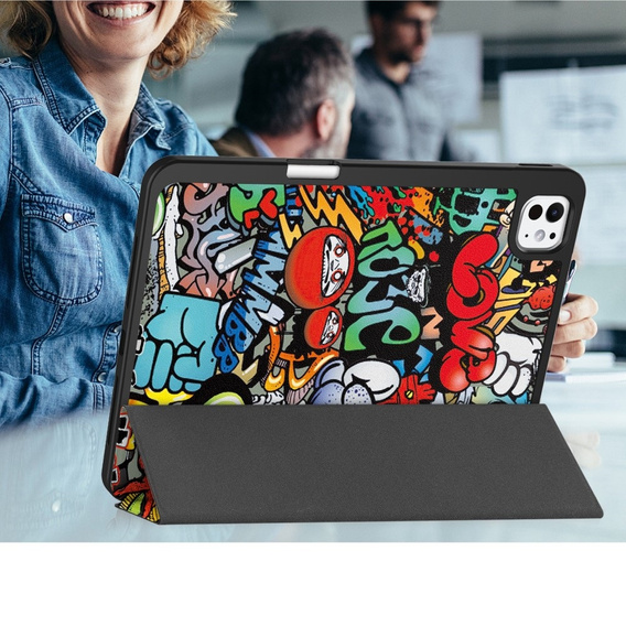 Case for iPad Pro 11 2024, Smartcase, graffiti