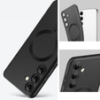 Case for Samsung Galaxy S25+ Plus, ColorMag, for MagSafe, black + 9H tempered glass