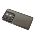 Case for Xiaomi Redmi Note 13 Pro 5G, Glittery Powder, grey + 9H tempered glass