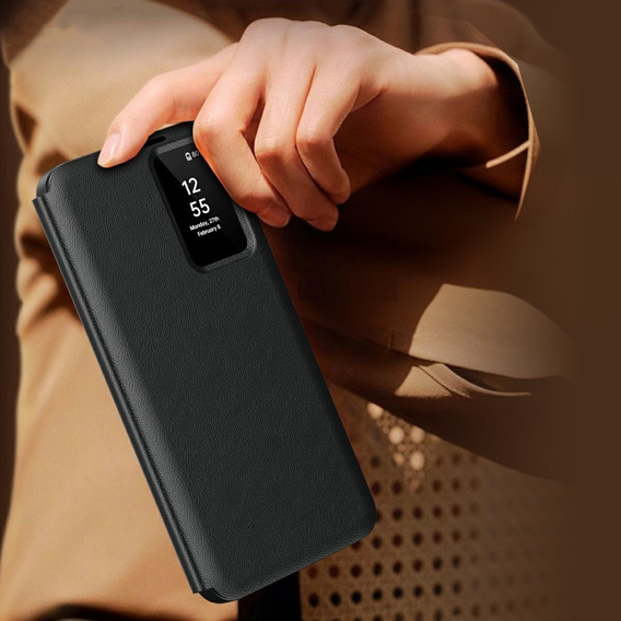 Flip case for Samsung Galaxy S25 Edge, Smart View Wallet, black