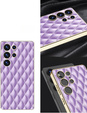 Case for Samsung Galaxy S25 Ultra, Leather Rhombus, purple