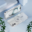 Case for iPhone 16 Plus, Electro MagSafe, silver + Screen Glass