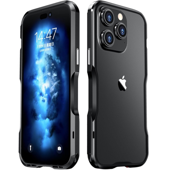 Case LUPHIE for iPhone 14 Pro, Armor Bumper, black