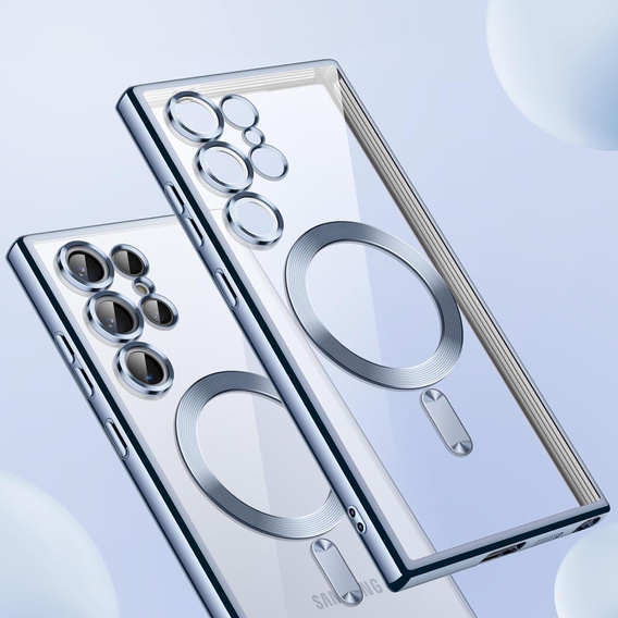 Case for Samsung Galaxy S25 Ultra, Electro MagSafe, dark blue + Screen Glass