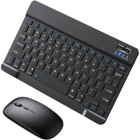 Case + keyboard Apple iPad Pro 11" 5 gen. 2024, Leather Pen Slot TouchPad, black