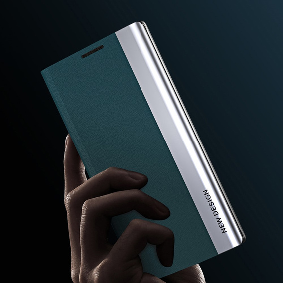 Flip case for Xiaomi Redmi 13C / Poco C65, Side Magnetic, green