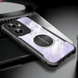 Case for Oppo Reno 13F / Oppo Reno 13FS, with magnetic sheet, transparent / black