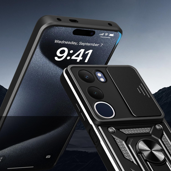 Case for Vivo Y19s, CamShield Slide, black