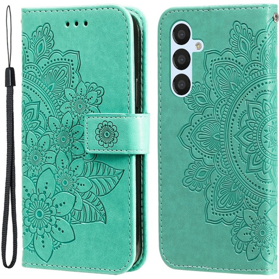Flip case for Samsung Galaxy A54 5G, Mandala Flower, green