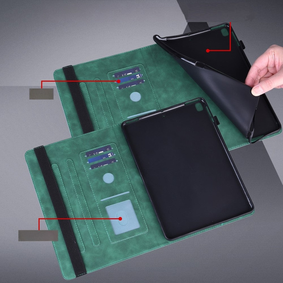 Flap case for Xiaomi Redmi Pad SE 11", flower, green