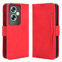 Flip case for Oppo A79 5G, Card Slot, red
