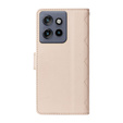 Flip case for Motorola Edge 50 Neo / Motorola ThinkPhone 25, Rhombus Crossbody Leather, beige