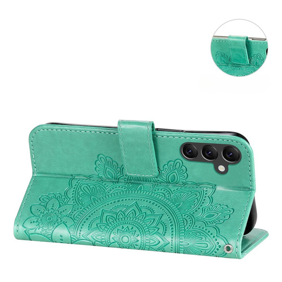 Flip case for Samsung Galaxy A14 4G/5G, Mandala Flower, green