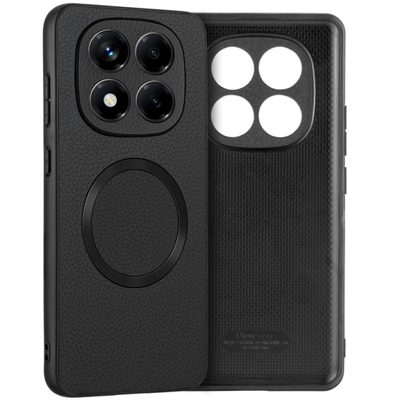 Case for Xiaomi Redmi Note 14 Pro 5G, Leather Hybrid MagSafe, black