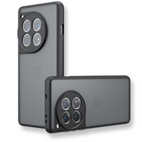 Case for OnePlus 12 5G, Fusion Hybrid, with camera protection, transparent / black