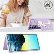 Case for Samsung Galaxy S24 Ultra, Leather Flower Card Slot, purple