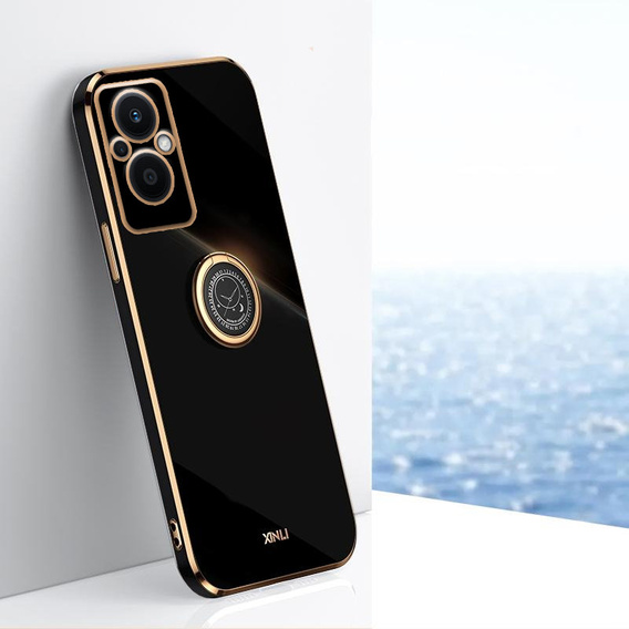 Case for Oppo Reno7 Lite, Electro Ring, black