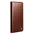 Qialino leather case with flap Wallet for Samsung Galaxy S26, brown