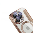 Flip case for iPhone 16 Pro, RFID Wallet MagSafe CamShield, gold