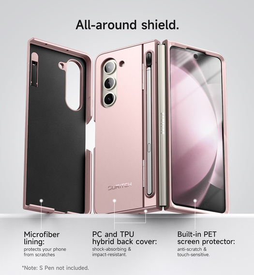 Suritch Full Body Case with Stand and Stylus Holder for Samsung Galaxy Z Fold5