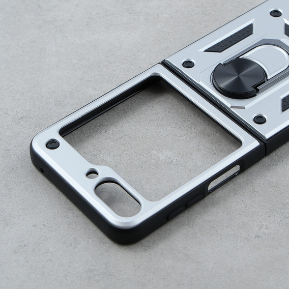 Armor Case for Samsung Galaxy Z Flip5 5G, Nox Case Ring, silver