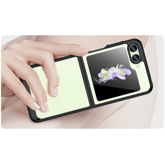 Case for Samsung Galaxy Z Flip 5 5G, Fusion Hybrid, transparent / black