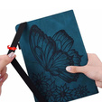 Case for Lenovo Tab M9, Wallet Pen Slot, butterflies, brown