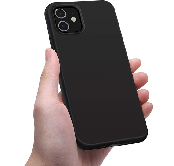 Case for iPhone 12 Pro Max, Silicone Lite, black
