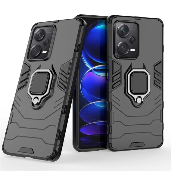 Case for Xiaomi Poco X5 Pro 5G, Kickstand Ring, black