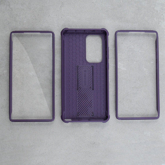 Armored case for Samsung Galaxy S23 Ultra, Dexnor Full Body (Two Frames), purple