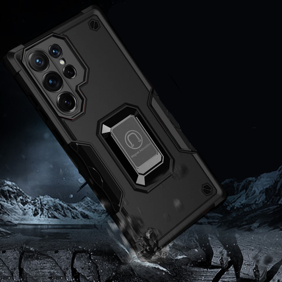 Case for Samsung Galaxy S22 Ultra 5G, Dual-Layer Armor, black