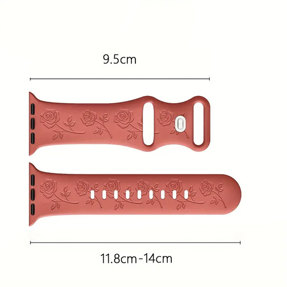 Silicone Strap for Apple Watch 1/2/3/4/5/6/7/8/9/SE 38/40/41/mm.