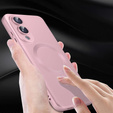 Case for Samsung Galaxy S25 Edge, ColorMag, for MagSafe, pink + 9H tempered glass