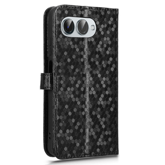 Flip case for T Phone 3 5G, Wallet Rhombus, black