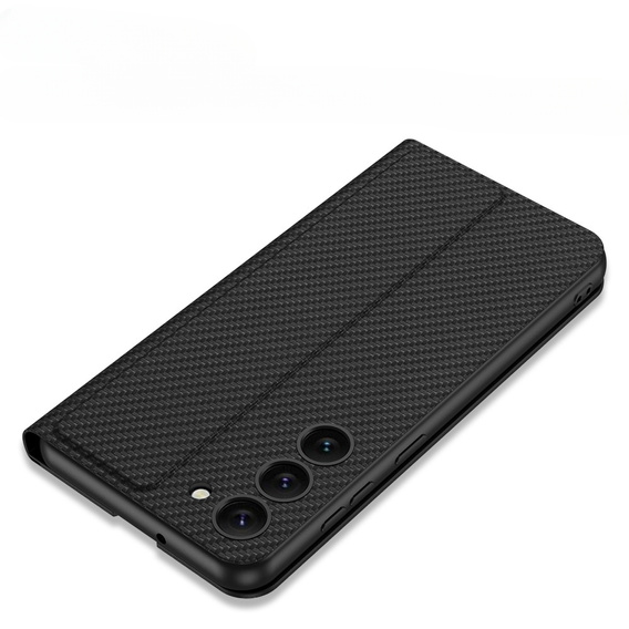 Flip case for Samsung Galaxy S23, GKK Leather, carbon black