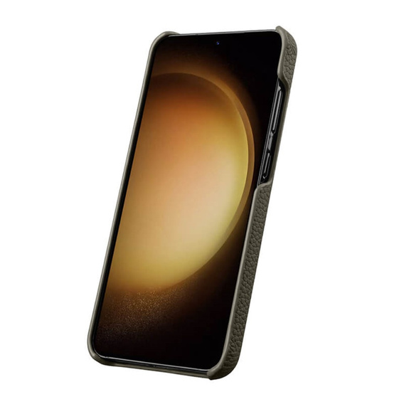 MELKCO case for Samsung Galaxy S24, leather, grey