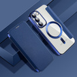 Flip case for Samsung Galaxy S23, Wallet, MagSafe, dark blue