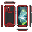 Case for iPhone 13 Pro, R-JUST CamShield Slide, armoured, red / black