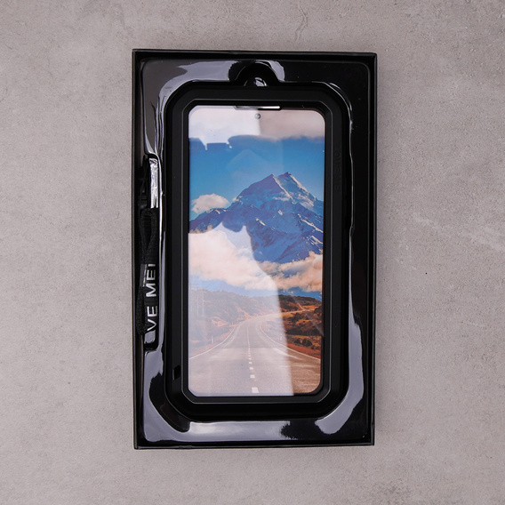 Love Mei Case for Samsung Galaxy A54 5G, armored with glass, black