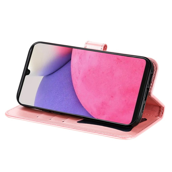 Flip case for Samsung Galaxy A33 5G, Mandala Flower, pink rose gold
